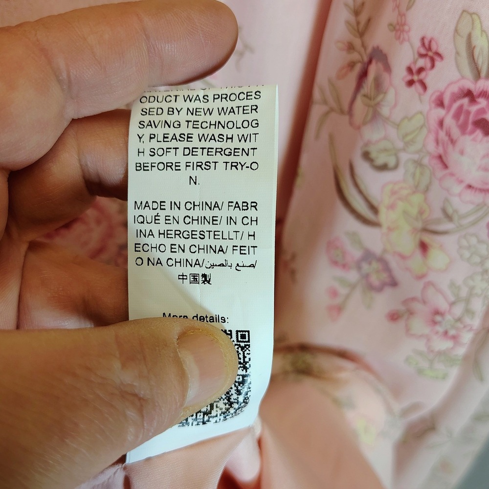 SHEIN Curve 3XL Pink Floral Cottagecore Fairytale Princesscore Dress‎ Mini - Picture 10 of 13